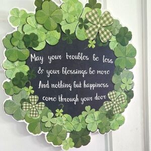 Irish Blessing Wall Hanging May Your Troubles Be Less And Your Blessings Be More